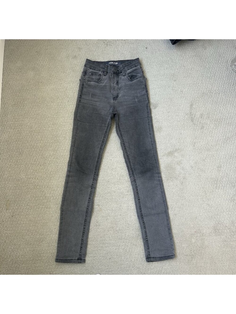 John John Women’s Jeans Black Skinny Brazil Distressed Faded Size 32/22